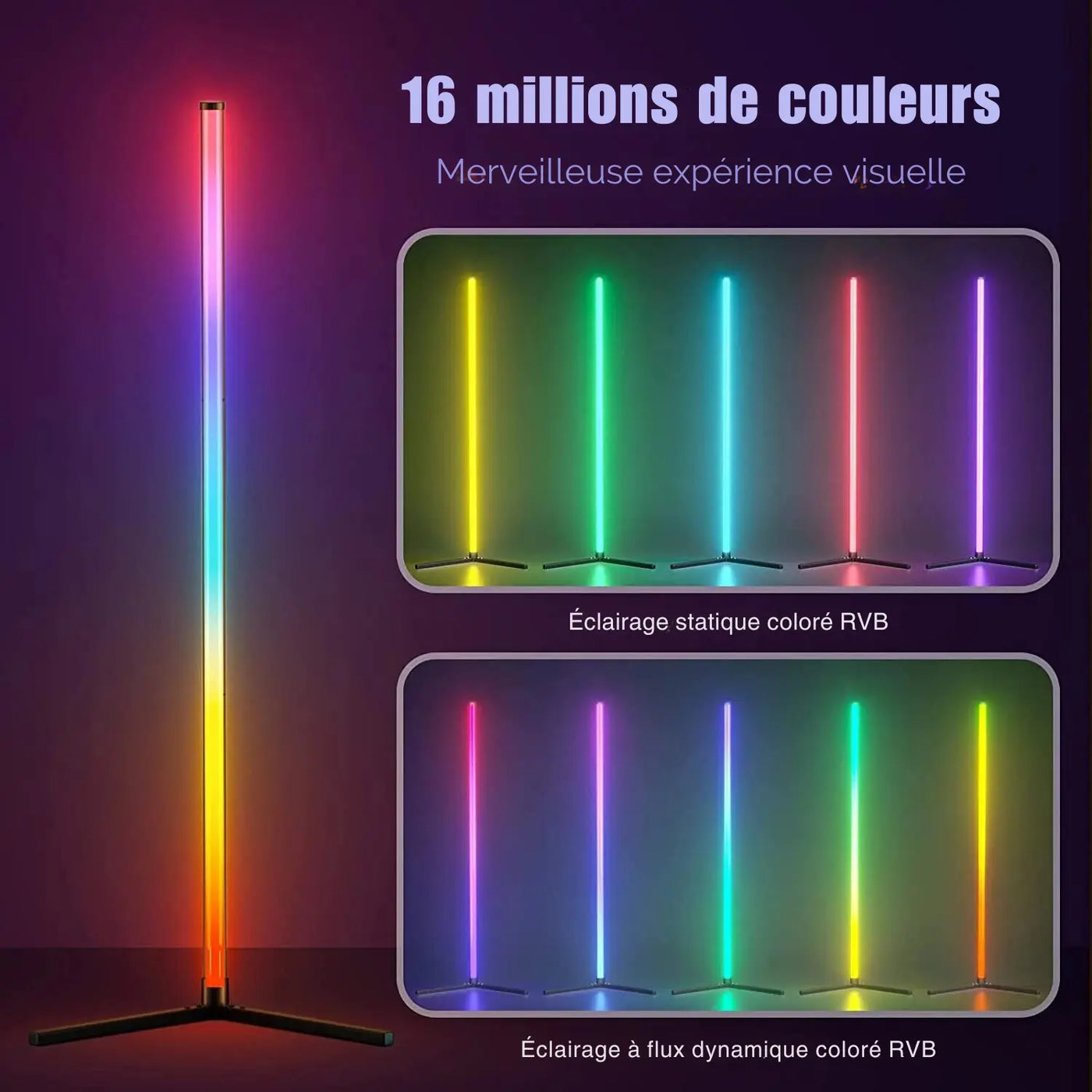 Lampe de Chevet LED RGB Synchronisée - lampechevetdesign.com