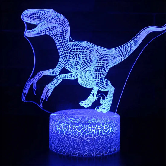 Lampe de chevet USB 3D Dinosaures - lampechevetdesign.com