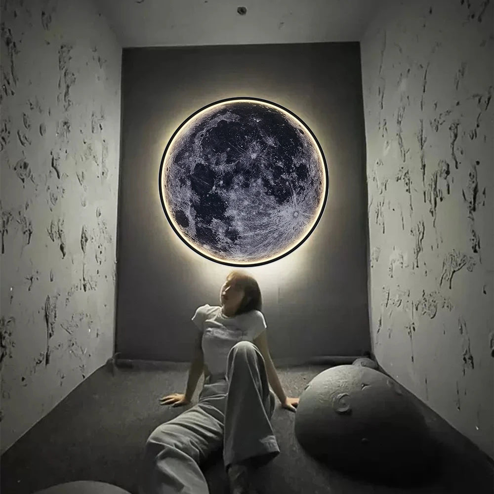 Modern LED Moon Wall Bedside Lamp