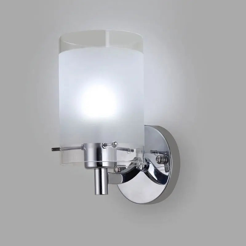 Modern Glass and Metal Wall Bedside Lamp