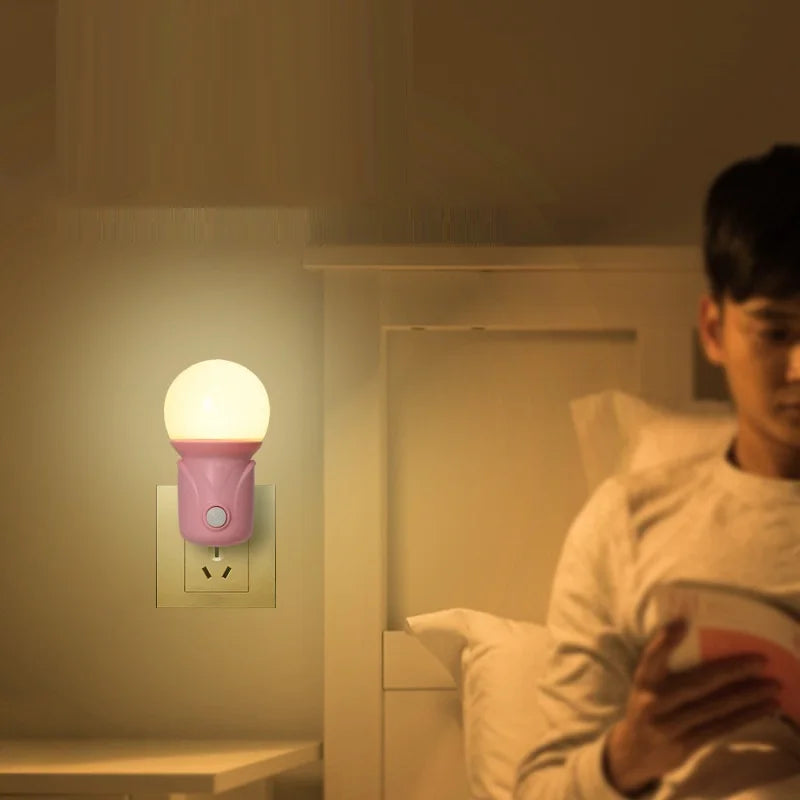 LED Plug-in Night Light 2-color Baby Nursing Eye Sleep Light Bedroom Socket Lights Energy Saving Cute Corridor Lamp Balcony