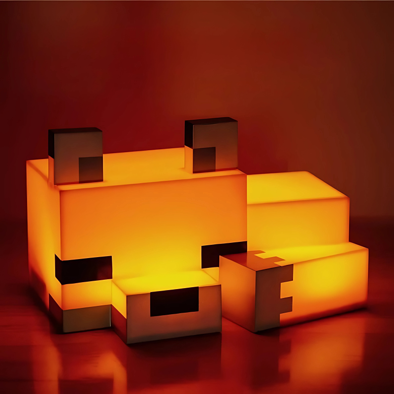Lampe de chevet Renard Cubique pour Chambre Gamer