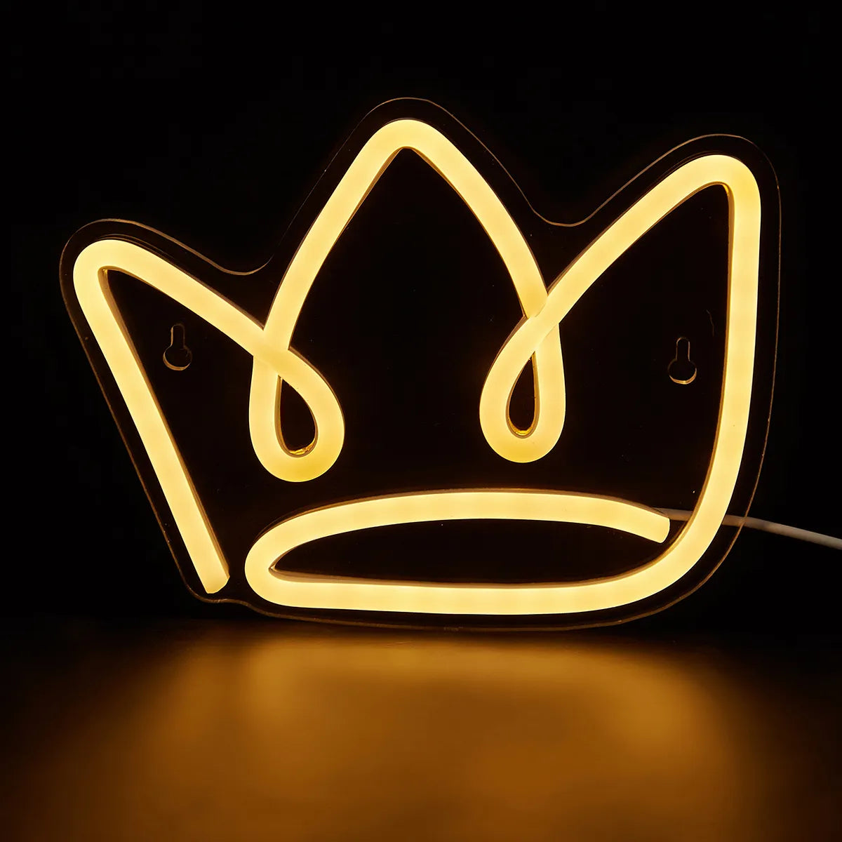 Lampe de chevet LED USB Néon Couronne - lampechevetdesign.com
