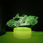 Race Car Night Light for Boys LED 3D Illusion Lamp 16 Colors Remote Bedroom Decoration Bedside Lamp Christmas Birthday Gift Kids - lampechevetdesign.com