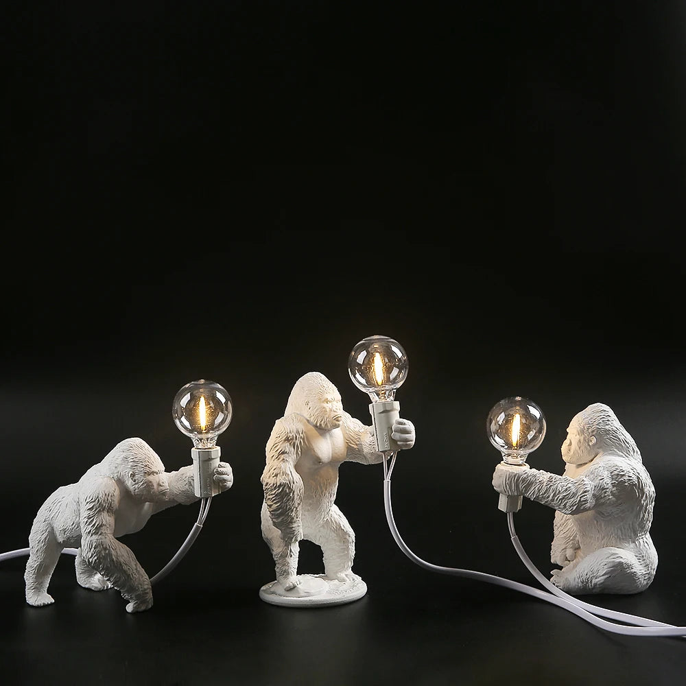 Resin Gorilla Bedside Lamp
