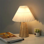 Lampe de chevet Industrielle Bois en Tissu - lampechevetdesign.com