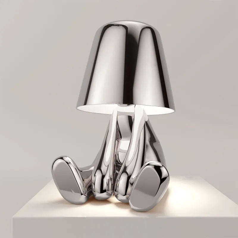 Lampe de chevet Tactile Rechargeable Or & Argent - lampechevetdesign.com