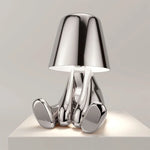 Lampe de chevet Tactile Rechargeable Or & Argent - lampechevetdesign.com