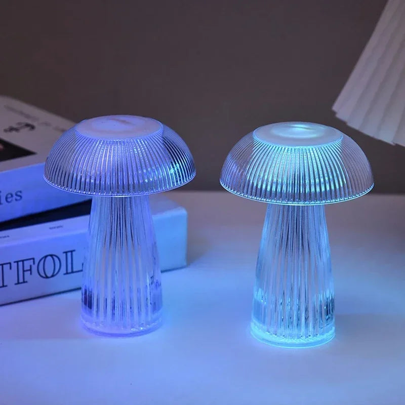 Transparent Mushroom Night Light Bedside Lamp