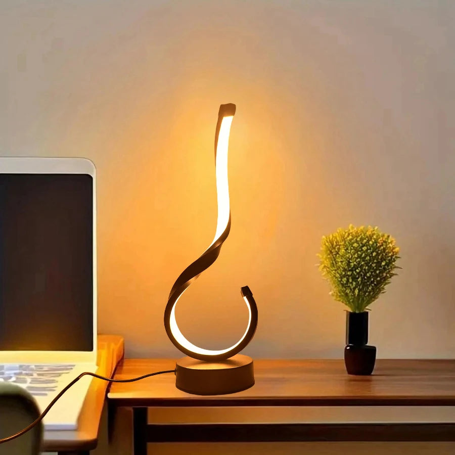 Wavy Design Bedside Lamp