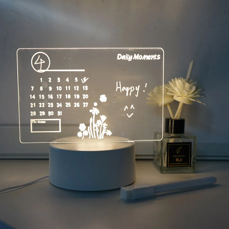 Lampe de chevet 3D Calendrier Dessin - lampechevetdesign.com