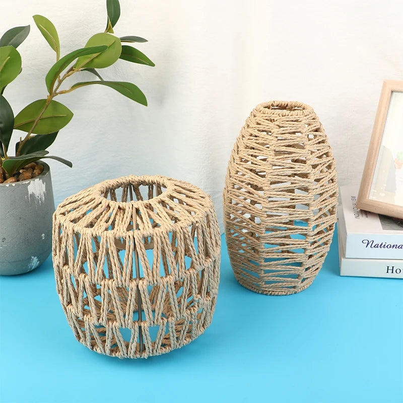 Rattan Lampshade for Hanging Bedside Lamp