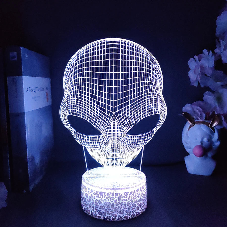 Pop-eyed Alien Shape 3D Night Light Child Cool Present for Bedroom Decor Cute Birthday Color Gift LED Table Lamp Baby Nightlight - lampechevetdesign.com