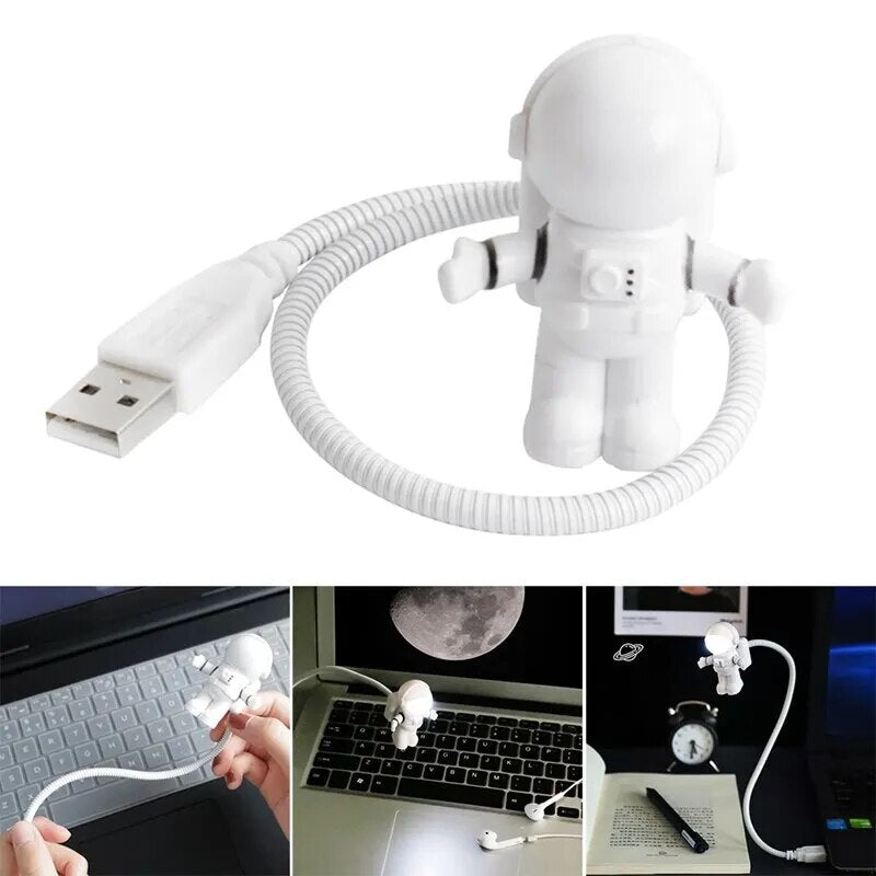 Lampe de bureau USB Mini Astronaute - lampechevetdesign.com