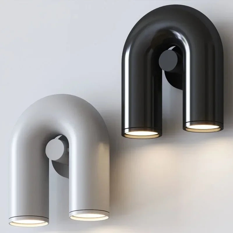 Nordic U-shaped wall bedside lamp