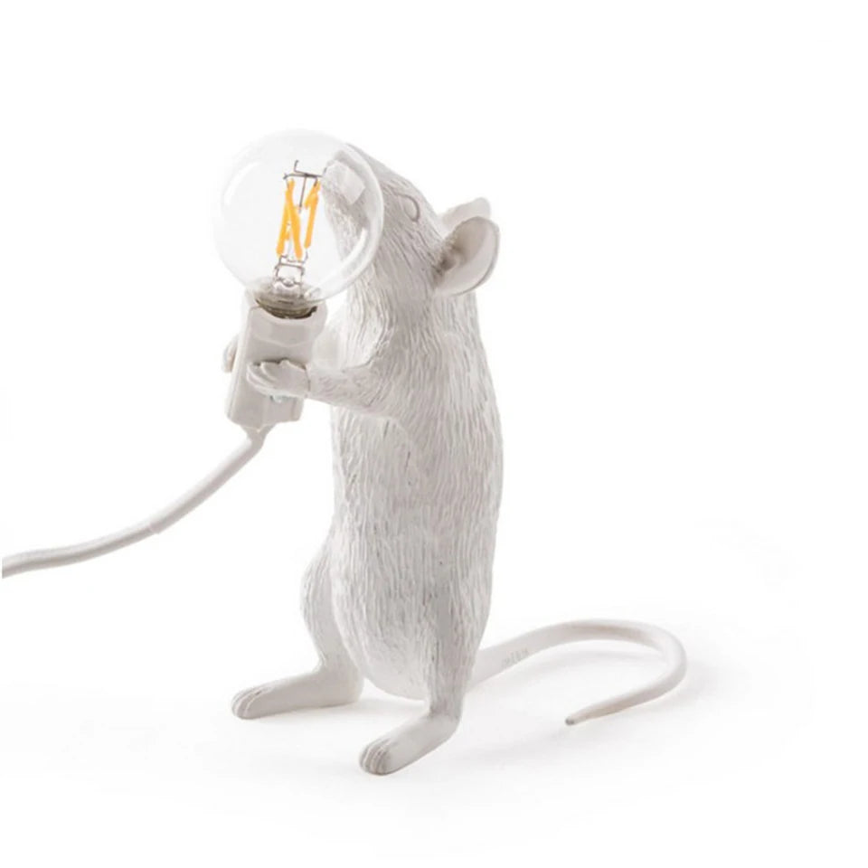 Modern Resin Rat Shaped Bedside Lamp