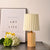Nordic Pleated Wooden Bedside Lamp
