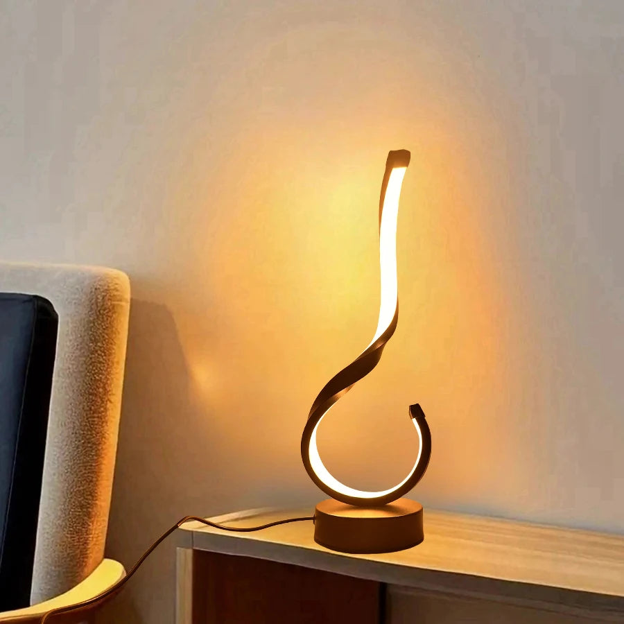 Wavy Design Bedside Lamp
