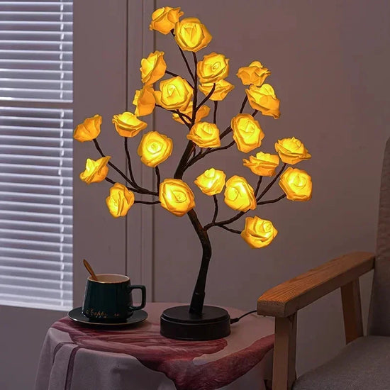 Lampe de chevet Roses Lumineuses Colorées - lampechevetdesign.com