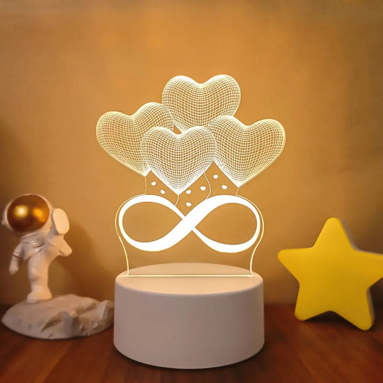 Lampe de chevet 3D Love - lampechevetdesign.com