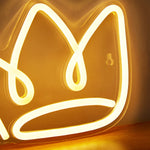 Lampe de chevet LED USB Néon Couronne - lampechevetdesign.com