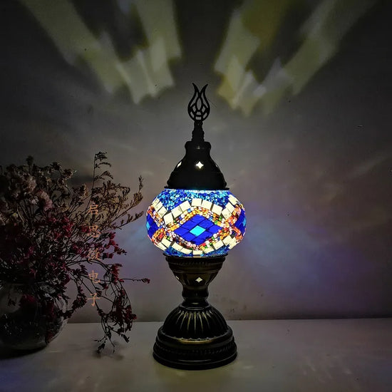 Lampe de chevet Vintage en Mosaïque - lampechevetdesign.com