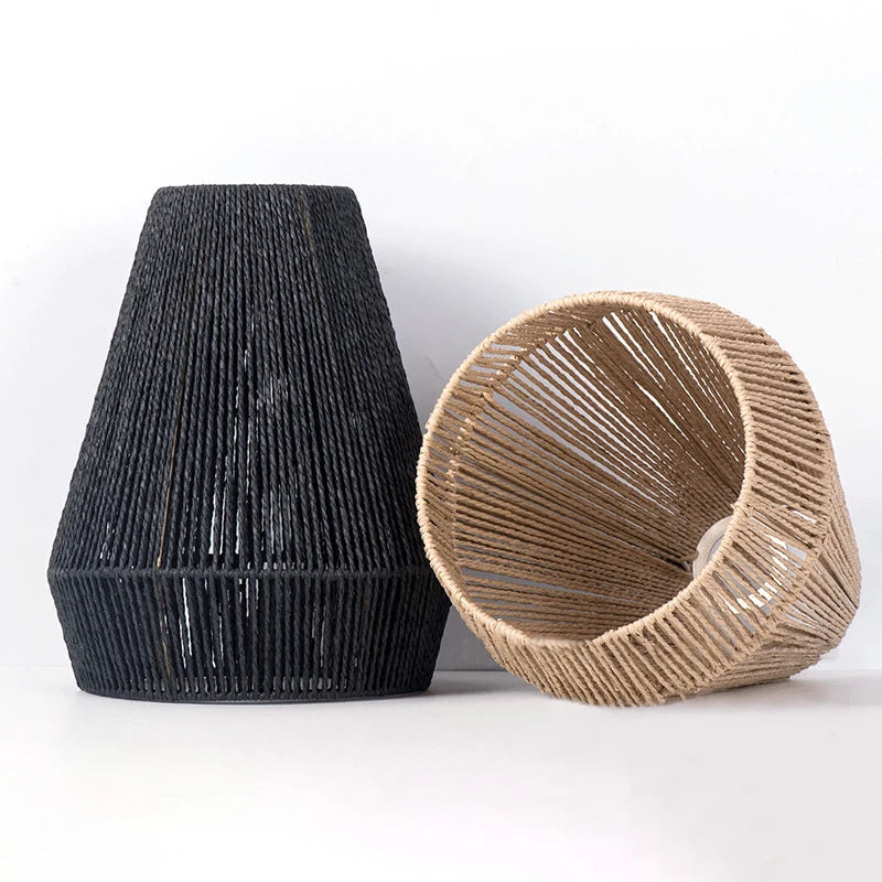 Rattan Hanging Bedside Lamp Shade