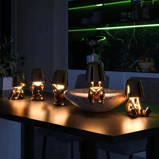 Lampe de chevet Tactile Rechargeable Or & Argent - lampechevetdesign.com
