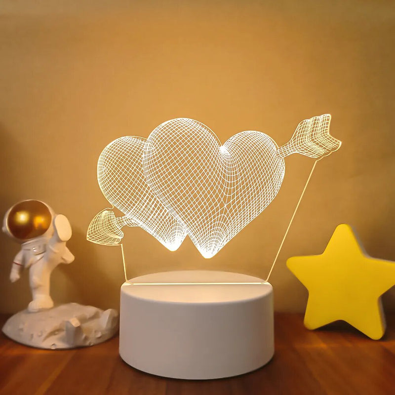 Lampe de chevet 3D Love - lampechevetdesign.com