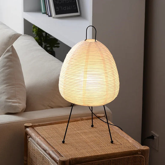 Lampe de chevet Japonaise Akari en Papier - lampechevetdesign.com