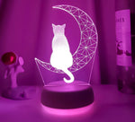 Lampe de chevet 3D Tactile Chat - lampechevetdesign.com