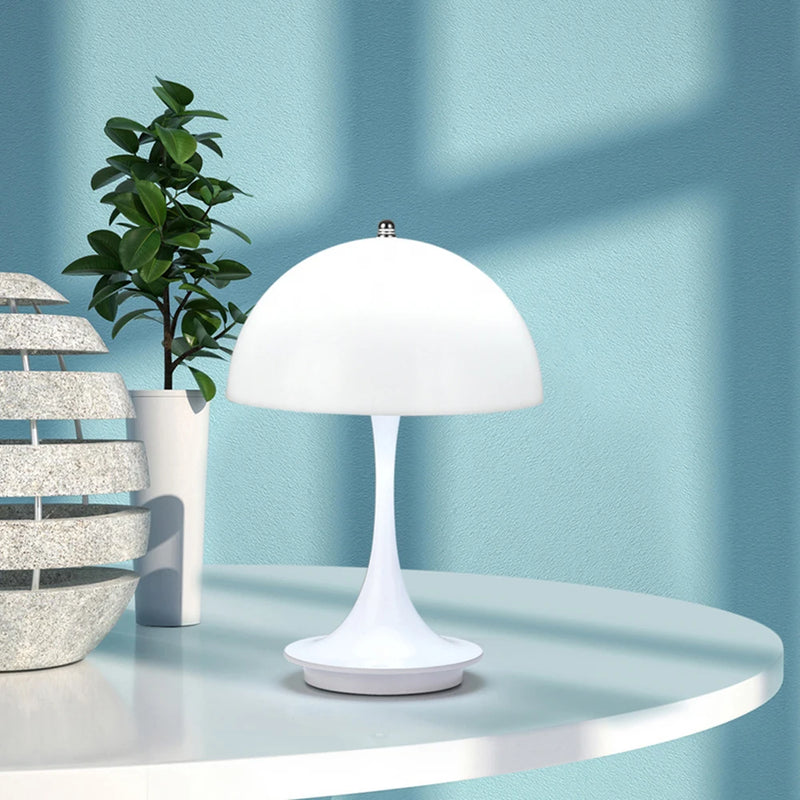 Mushroom table lamp PC luminous lampshade rechargeable desk lamp bedroom bedside decorative night light - lampechevetdesign.com