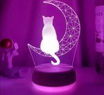 Lampe de chevet 3D Tactile Chat - lampechevetdesign.com