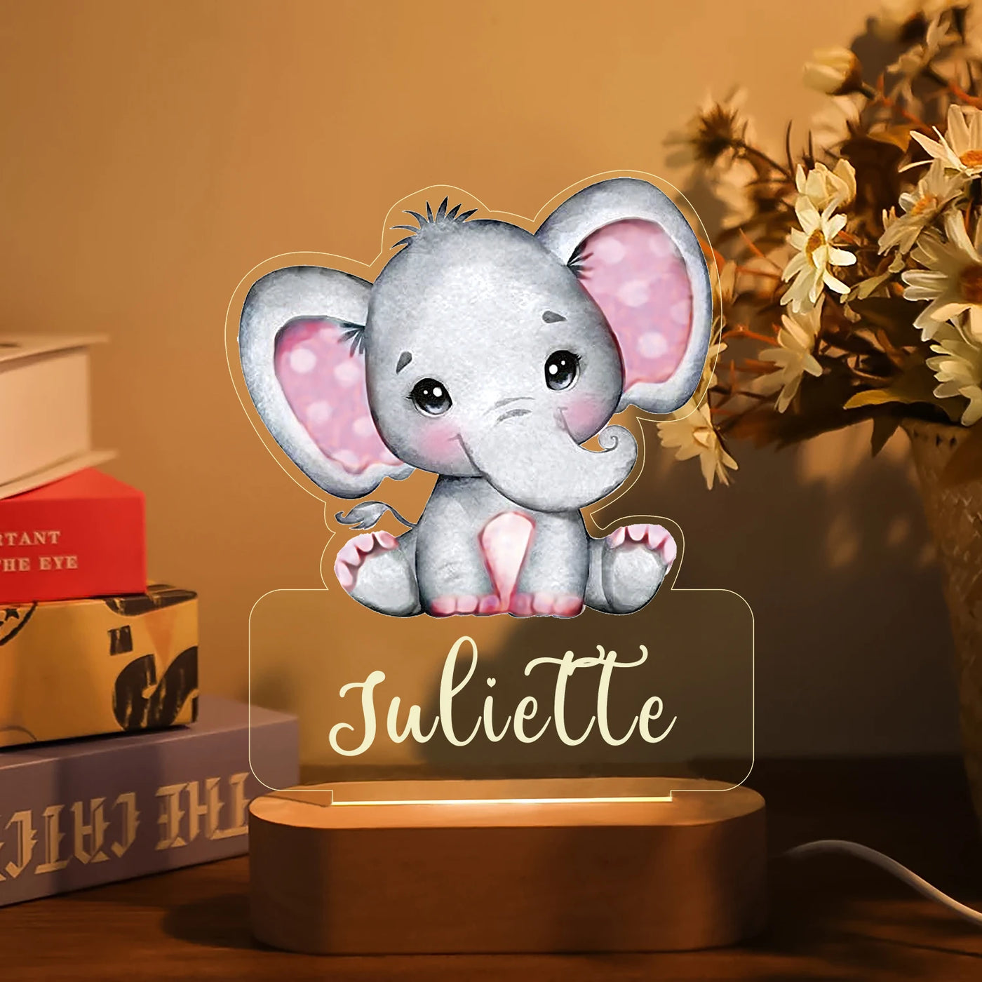 Lampe de Chevet Personnalisée Animaux pour Enfants