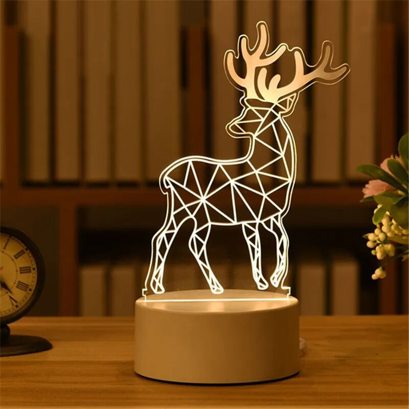 Lampe de chevet 3D LED Saint-Valentin - lampechevetdesign.com