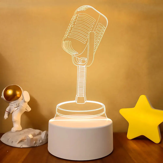 Lampe de chevet 3D LED Musicale - lampechevetdesign.com