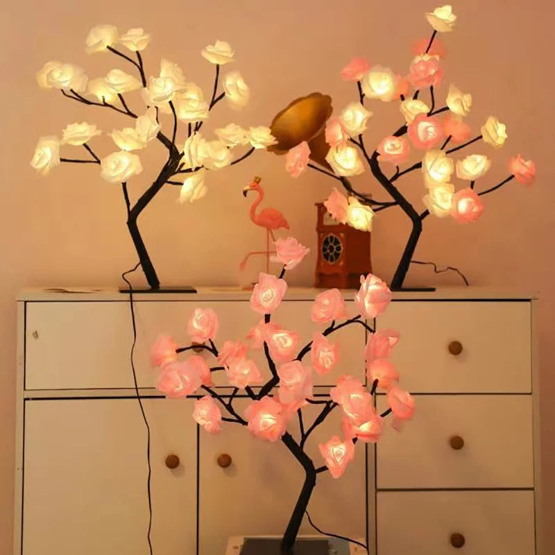 Lampe de chevet Roses Lumineuses Colorées - lampechevetdesign.com