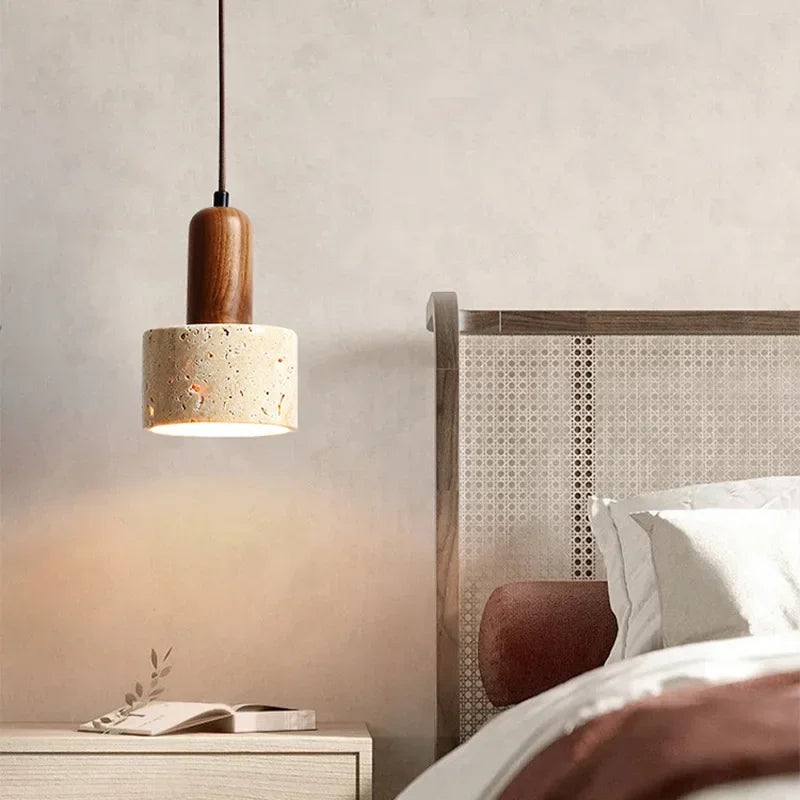 Modern Stone Hanging Bedside Lamp