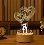 Lampe de chevet 3D LED Saint-Valentin - lampechevetdesign.com