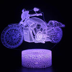Lampe de chevet 3D Tactile Moto - lampechevetdesign.com