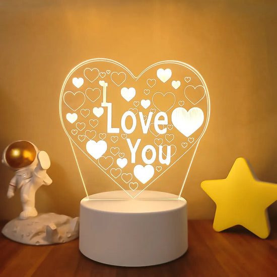 Lampe de chevet 3D Love - lampechevetdesign.com