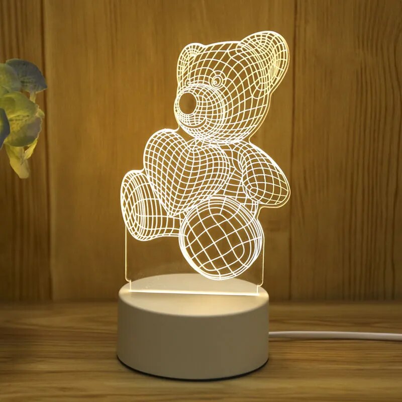 Lampe de chevet 3D Festive - lampechevetdesign.com