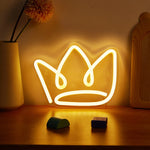 Lampe de chevet LED USB Néon Couronne - lampechevetdesign.com