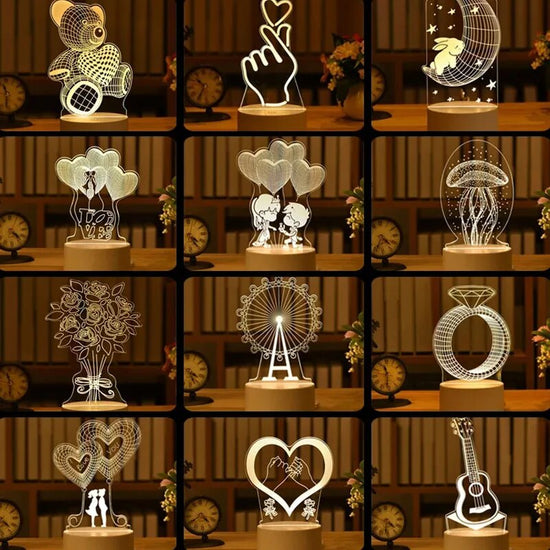 Lampe de chevet 3D Festive - lampechevetdesign.com