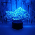 Lampe de chevet 3D Tactile Moto - lampechevetdesign.com