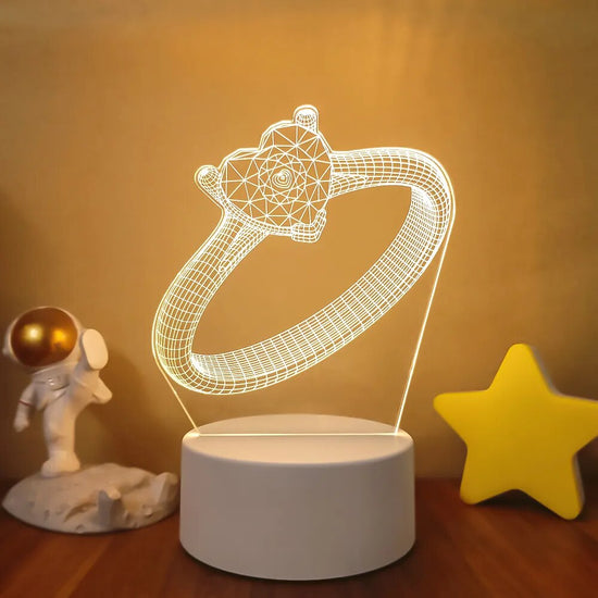 Lampe de chevet 3D Love - lampechevetdesign.com