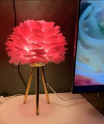 Lampe de chevet Plumes Douce - lampechevetdesign.com