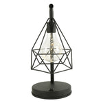 Lampe de chevet Noir Industrielle Géométrique - lampechevetdesign.com