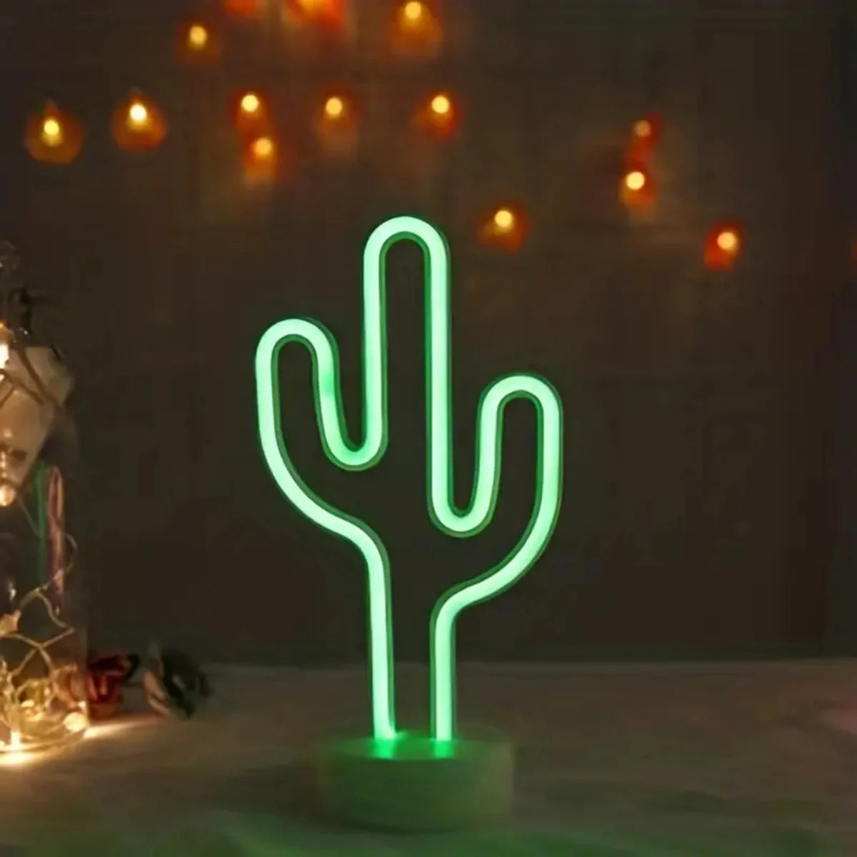 Neon Cactus Bedside Lamp