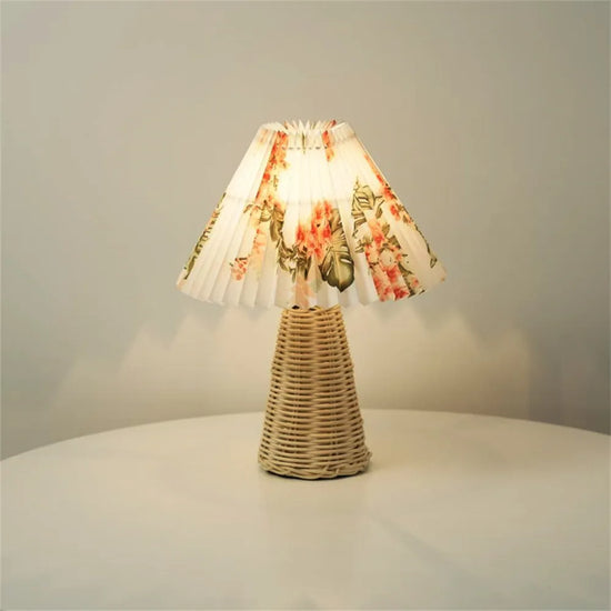 Lampe de chevet Industrielle Bois en Tissu - lampechevetdesign.com